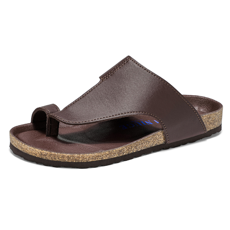 Flip Flop Leather Men - Yaz Artı Büyük Boy 48 49