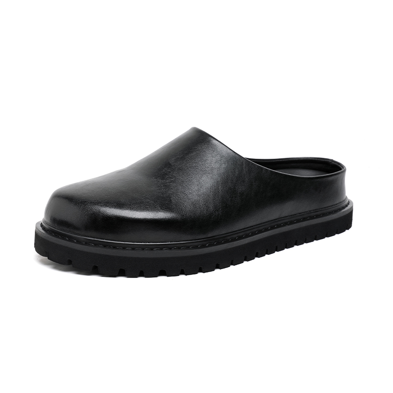 Flip Flop Leather Men - Platform Flats Deri Katır Erkekler Yarım