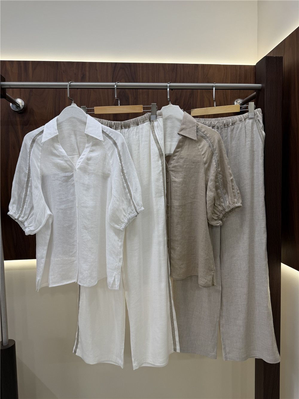 Short Linen Drawstring - Kadınlar İçin Kısa Kollu Bluz ve