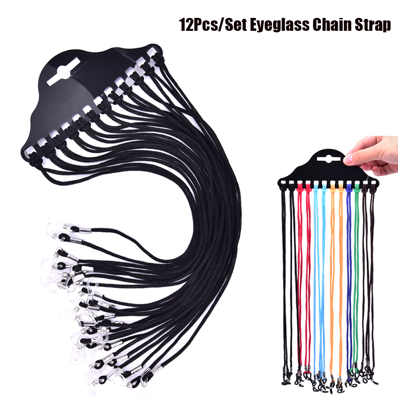 Sunglass Retainer Cord - 12/24/36 adet çok renkli güneş gözlüğü