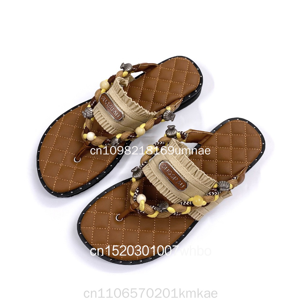 Yeni Retro Dokuma Kadın Terlik - Flip Flop Leather Men incelemesi ve fiyatı