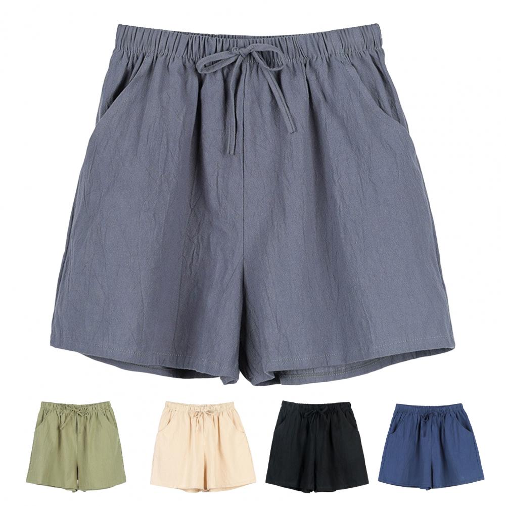 Yaz kadın şort elastik yüksek  - Short Linen Drawstring incelemesi ve fiyatı